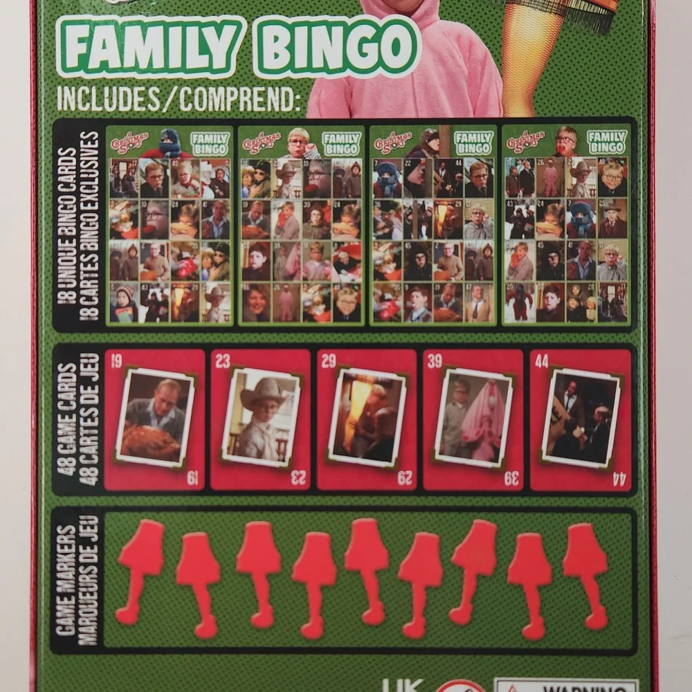 A Christmas Story Family Bingo NWT